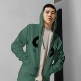 Beneficial Presence_ Medicine Owl _ Unisex fleece zip up hoodie