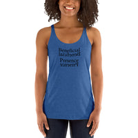 ......... Beneficial Presence Racerback ......... 7 colors available